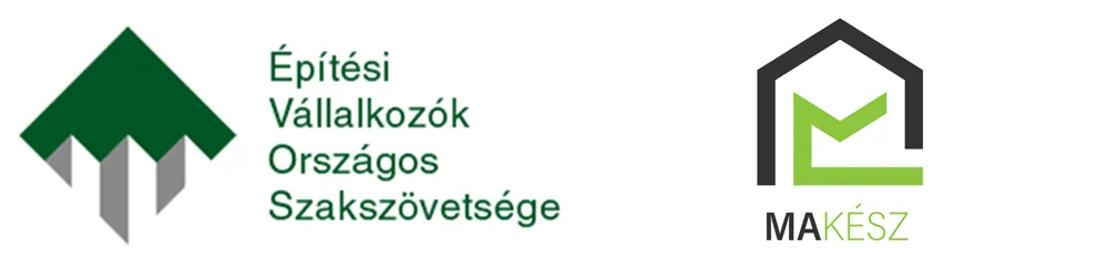 Építési Vállalkozók Országos Szakszövetsége és MAKÉSZ logó